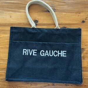 Black jute Rive Gauche tote New